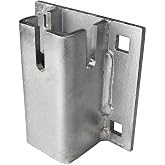 Vlaeng Dock Chain Holder, Stationary Dock Hardware Heavy Duty Dock Steel Chain Retainer, Galvanized, 5x5 Floating Dock Side Pipe Holder with 1/2" Holes, Thickness 6mm - NO Carriage Bolts and Chain