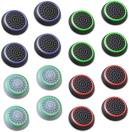 Set Of 8 Black Blue Ps3 One S Wii U Xbox One One X Fosmon Analog Stick Joystick Controller Performance Thumb Grips For Ps4 360