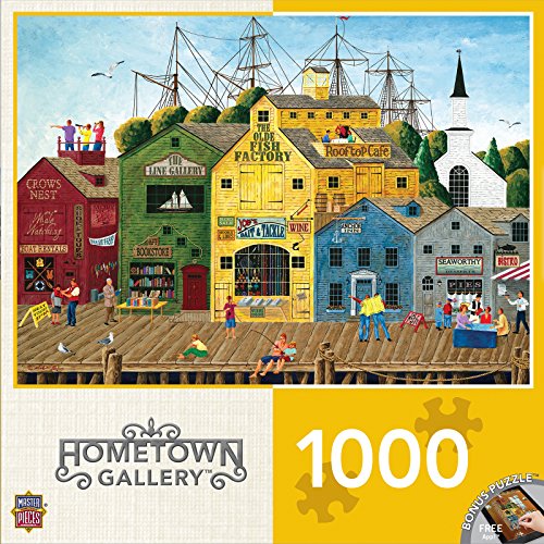 MasterPieces Hometown Gallery Crows Next Harbor Jigsaw Puzzle, 1000-Piece