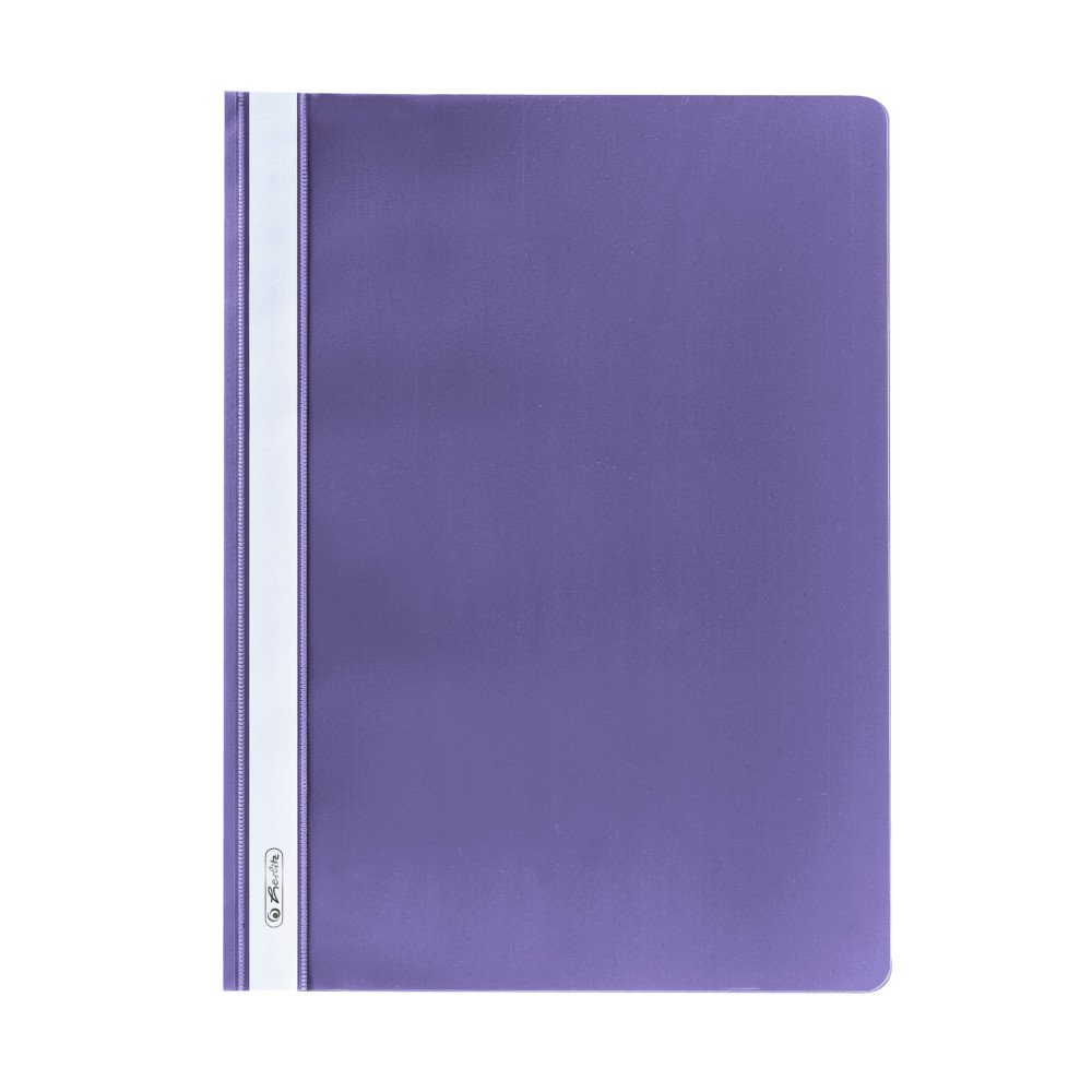 Herlitz 10386951 Spring Folder A4 PP with Transparent Front Cover, 10 Pieces, Purple a4 Purple