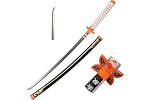 lkjad Cosplay Swords Agatsuma Zenitsu Samurai Sword, Katana Sword Plastic Toy Sword for Costume Play Halloween Cosplay Gift 4