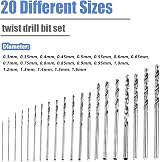 Mesee 20pc HSS Mini Micro Drill Bit Set 0.3-1.6mm Twist Precision DIY Rotary view 3