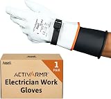 Ansell ActivArmr 96-002 Electrician Leather Glove Protectors Size M