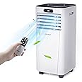 COSTWAY Portable Air Conditioner, AC Unit with Drying, Fan, Sleep Mode, 24H Timer, Remote Control, Cools Room up to 230 Sq. f