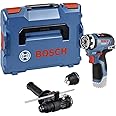 Bosch Professional 12V System Cordless Drill Driver GSR 12V-35 FC (incl. 1x Rotary Hammer Attachment, 1x Drill Chuck Attachment, Auxiliary Handle, in L-BOXX)