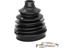 CV Axle Boot Kit - Replacement CV Joint Boot with Grease and Crimp Clamps | Rubber Dust Cover for Front Wheel Drive Shafts | 