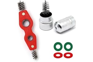 BUXIMN Battery Terminal Cleaner Kit, Battery Terminal Brush & 4 in 1 Copper Tubing Brush & 2pcs Anti-Corrosion Fiber Washers