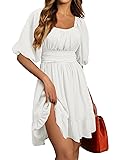 Dokotoo Tie Backless Square Neck Sexy Dresses for
