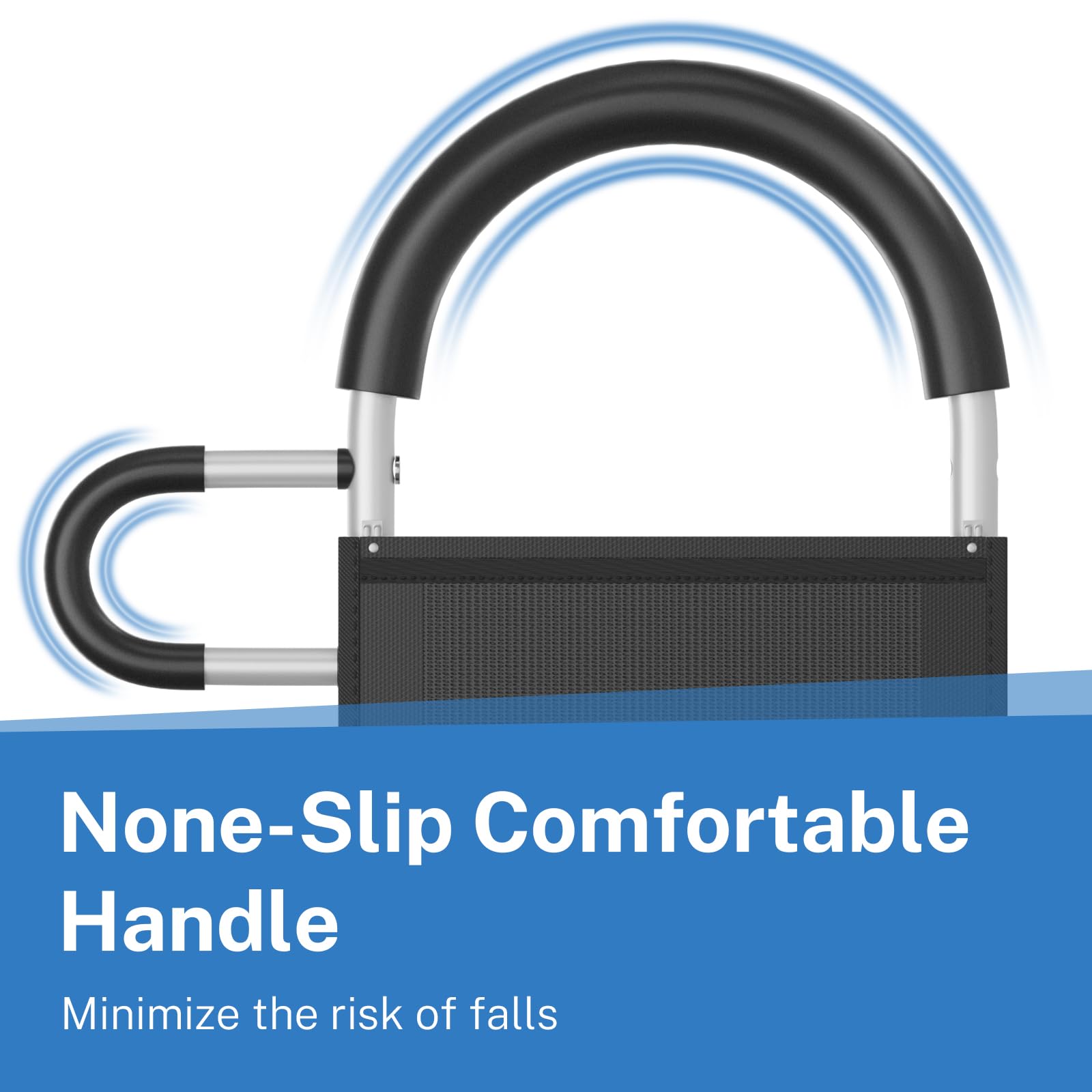 Bed Rails for Elderly Adults Safety with Storage Pocket, Dual Handle Grab Bars Height Adjustable Bed Rail Bed Assist bar Bed Rails for Seniors - Easy to Get in or Out of Bed Safely with Floor Support