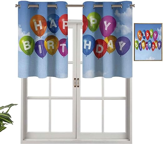 Cenefas cortas rectas para cocina, globos de celebración, globos de