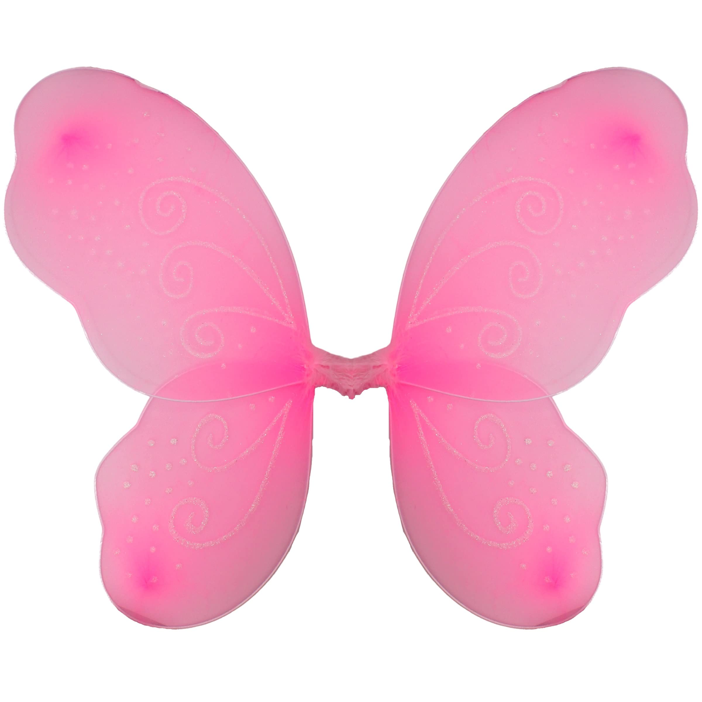 Topkids Accessories Fairy Wings Adult Women Tinkerbell Large Adult Angel Wings Butterfly Tooth Fairy Costume White Pink Black Green Rainbow Girls Big Kids (Pink Swirls)