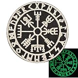 Glow Dark Vegvisir Viking Compass Norse Rune Morale Tactical Fastener Patch