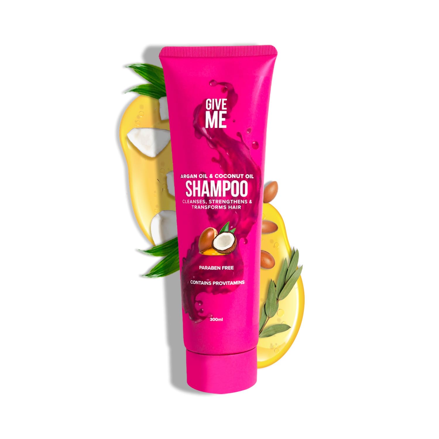 Give Me Cosmetics Shampoo, Cleanses, Nourishes & Strengthens, Reducing Hair Loss and Brittleness with Argan, Coconut & Macadamia Oil, plus Betaine Provitamins B5, Paraben Free