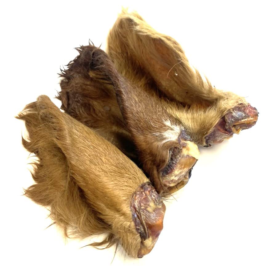 *Premium* Cows Bulls Ears with Hair (Fur) Beef x 2 Natural Dog Treats Chews DCP