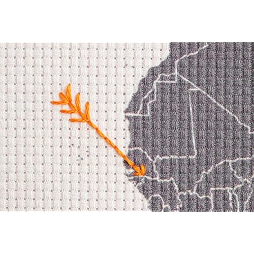 SUCK UK Cross Stitch Map Arts, Crafts & Sewing, Needlework, Cross-Stitch, Stamped Kits