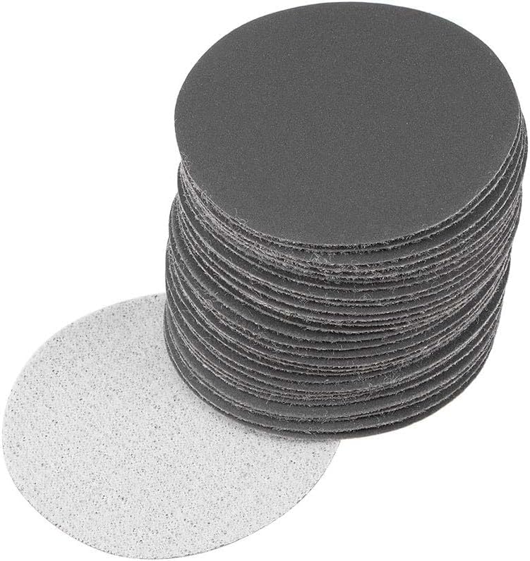 TA-VIGOR 30Pcs 50mm Wet and Dry Sanding Discs, 800 Grit 2 Inch Hook and Loop Sandpaper Electrostatic Sand Planting Silicon Carbide Sanding Discs
