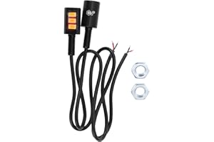 REPAIROCK 2 Pcs License Plate Light 12V LED Tag Lamp for Car Motorcycle Waterproof Yellow License Plate Light