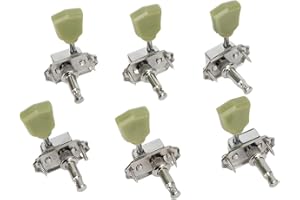 for Deluxe Guitar Tuning Pegs Set with +3L Configuration, Metal Machine Heads Tuners for Gibson Style Left-Right 3+3 Layout, 