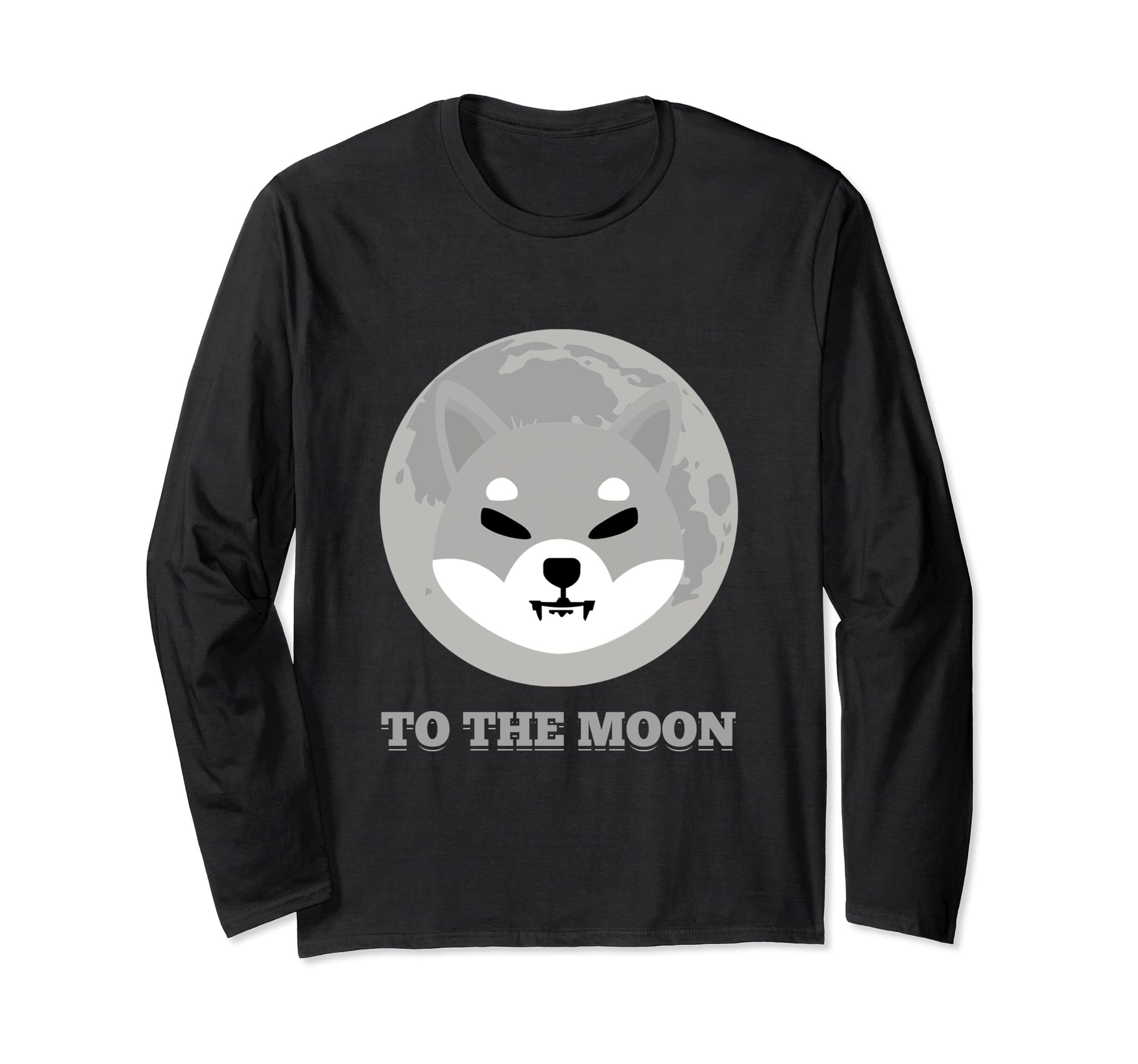 Shiba Inu To The Moon Funny Blockchain Crypto Currency HODL Long Sleeve T-Shirt