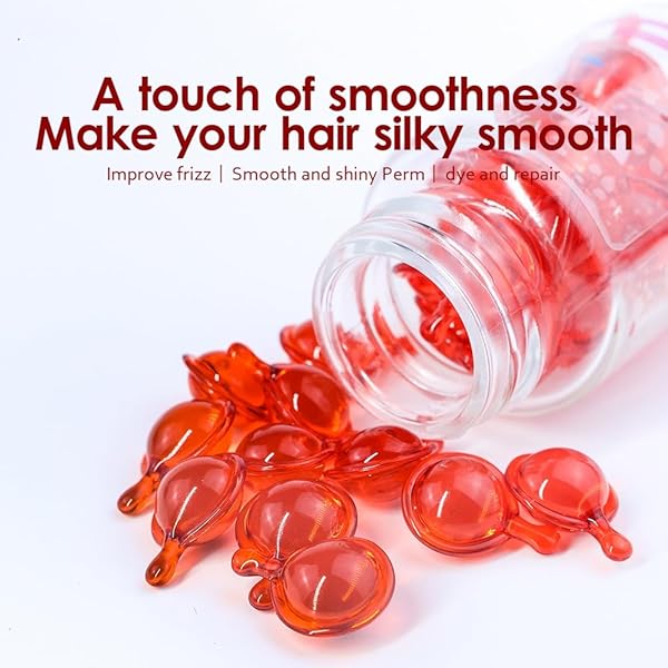 BLANSEN NO-RINSE HAIR TREATMENT SERUM，ADVANCED MACADAMIA & AVOCADO HAIR CAPSULES | VITAMIN-RICH, ANTI-FRIZZ, SPLIT ENDS REPAIR, GROWTH BOOST, SHINE & STRENGTH FOR DAMAGED HAIR 40CT