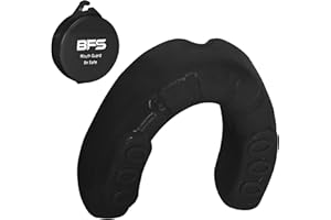 BFS IMPEX Mouth Guard Sports for Adults Best for Teeth,MMA Mouth Guard with Case for Boxing,Karate,Rugby,Football MouthGuard (Black)