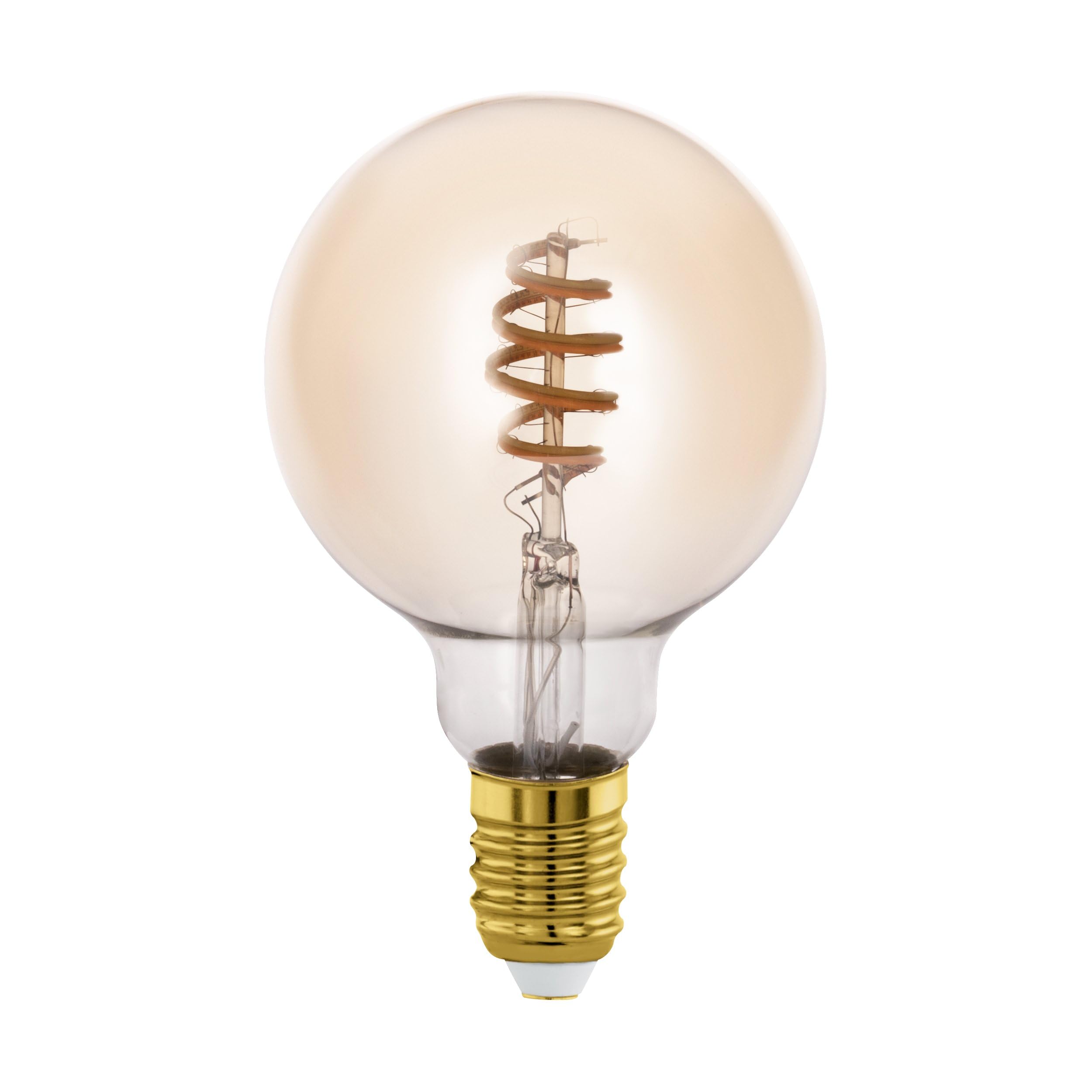 Eglo Connect.z Smart Home E27 LED Filament Light Bulb, G95, ZigBee, app and Voice Control, dimmable, White tunable Light (Warm – Cool White), 360 Lumen, 5 watt, Vintage Lightbulb Amber