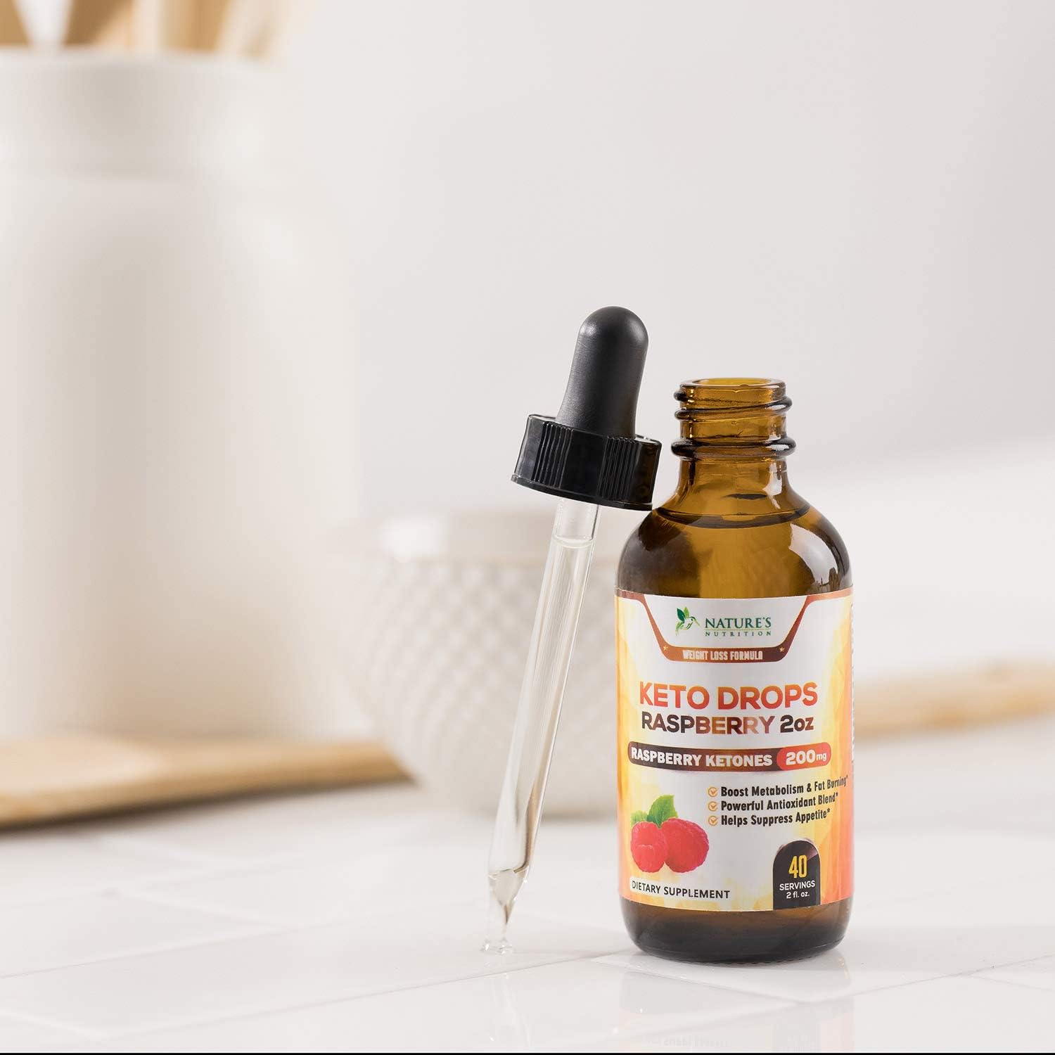 Keto Ketone Drops Extra Strength Raspberry Ketones Thermogenic Weight