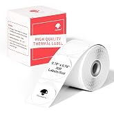 Phomemo Round Thermal Labels,0.78", Use for M110/M100/M220/M108, 300 PCS | Circle Labels 20&times;20mm 1 Roll Thermal Stickers for Kids &amp; School, Barcode, Logo, Business, Home, Organization, White