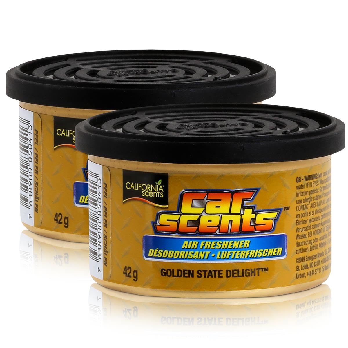 2 x California Scents Car Scents Golden State Delight Air Freshener Car Fragrance 7022