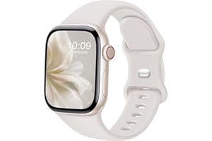 CREFORT Sport Bands Compatible with Apple Watch Band 46mm 38mm 40mm 41mm 42mm 44mm 45mm 49mm Women Men, Soft Silicone Strap B