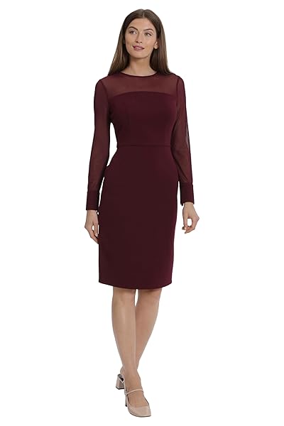 MAGGY LONDON WOMEN’S DRESSES ILLUSION DRESS OCCASION EVENT PARTY HOLIDAY COCKTAIL GUEST OF WEDDING