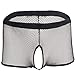 YiZYiF Sexy Men's Underwear Open Front Crotchless Lace Boxer Briefs (Medium(Waistline 24.5-34.0