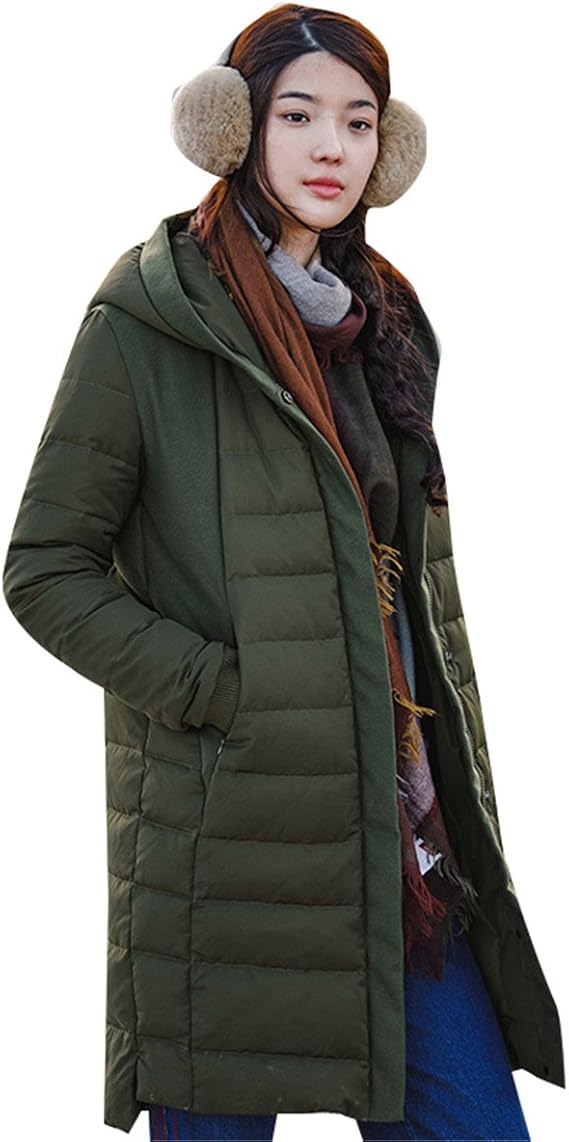 Amazon ダウンコートレディースロング ダウンジャケット大きいサイズ ファッション ロングダウンコートアウターコート Down Jacket 暖かいレディースダウンコートきれいめ 防寒 軽量 M コート ジャケット 通販