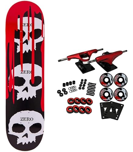 Amazon.com : Zero Skateboard Complete Single Skull Black/White