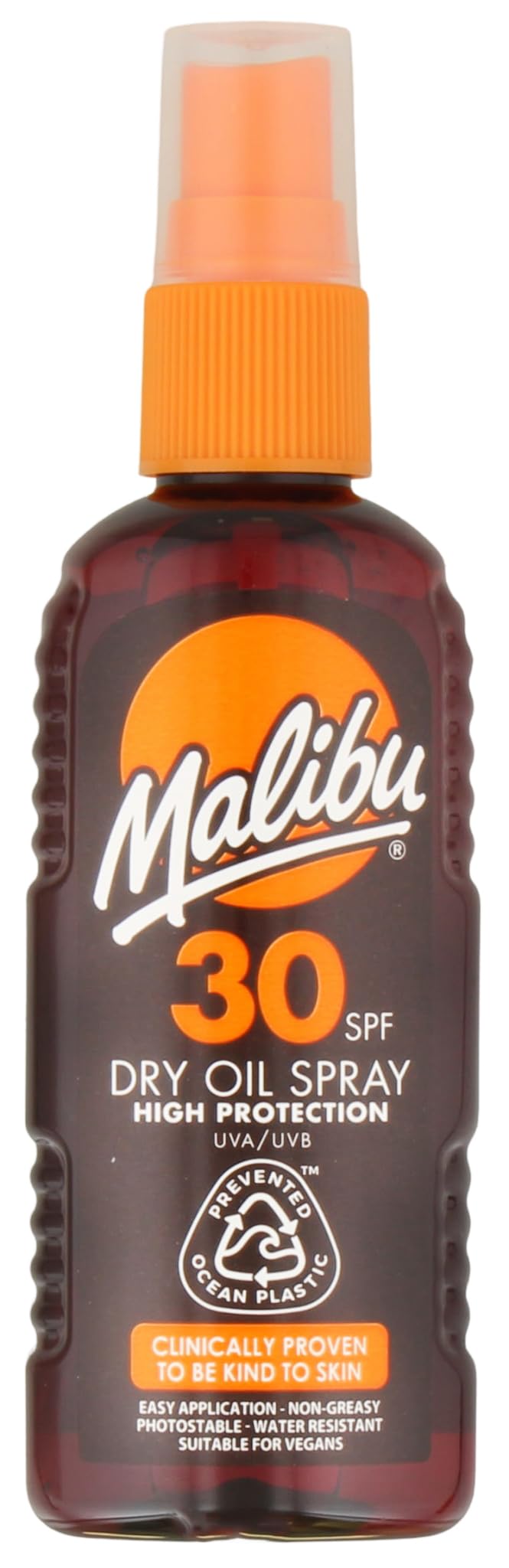 Malibu Sun SPF 30 Non-Greasy Dry Oil Spray for Tanning, High Protection, Water Resistant, 100 ml (Pack of 1)