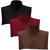 Fake Turtleneck Dickey Detachable Collars Set Half Top Mock Blouse Collar for Women Men