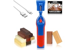 KARIDGE Laminate Floor Filler Repair Kit- Hardwood Floor Vinyl Lvp Repair Kit with Upgraded Heat Pen Wax Set Cover Scratches, Stains, Cracks, Holes for Floor& Wooden Furniture Stair Door Cabinet Table etc.