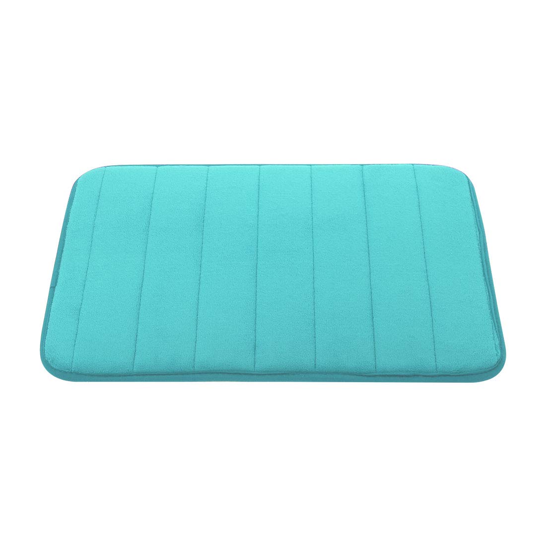 sourcing map Memory Foam Bath Mat Water Absorbent 16"x24"/ 40x60 Cm, Non Slip Bathroom Rug for Bathroom Living Room Floor Tub - Machine Washable Bath Mats Carpet Soft and Thick, Turquoise Blue