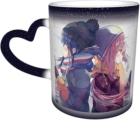 Amazon Co Jp マグカップ 変色カップ ゆるキャン アニメ 可愛い コーヒーカップ オフィスのティーカップ セラミック 陶器 330m柄 熱に強い 耐熱マグカップ コーヒー グッズ 陶器 魔法の色を変えるカップ 温感変色 軽量 水筒 男性 女性ディック 寮 レストラン用 使い勝