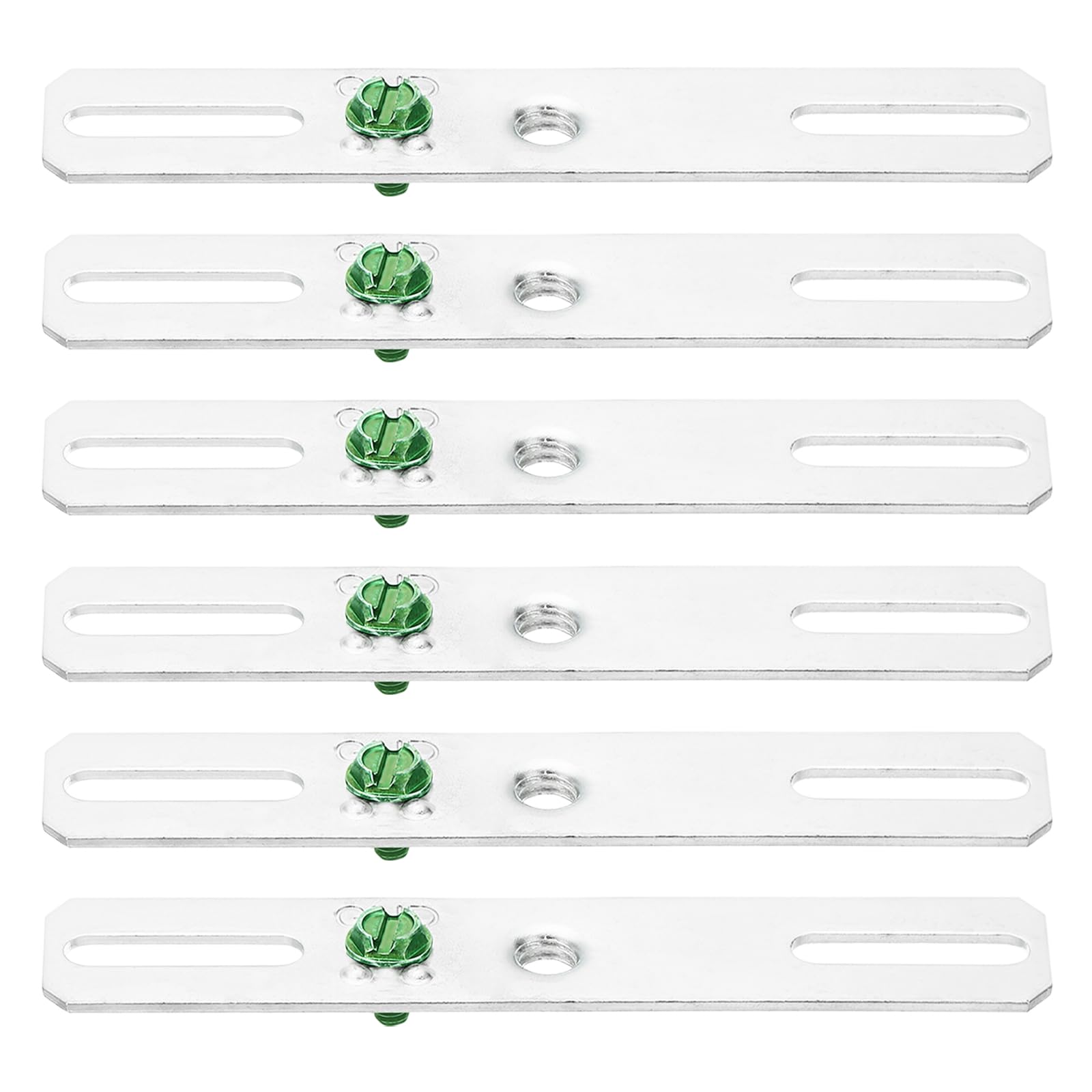 PATIKIL 4" Light Crossbar Kit, 6 Set Universal Light Fixture Mounting Bracket with 1/4"-20 Tap Center Hole Ceiling Light Plate Canopy Hardware Set for Chandelier Wall Light, Silver Tone