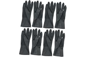 UTHCLO Hairdressing Rubber Gloves 4 Pairs Waterproof Hot Dyeing Gloves Anti-skid Long Protective for Hair Dyeing and Barber U