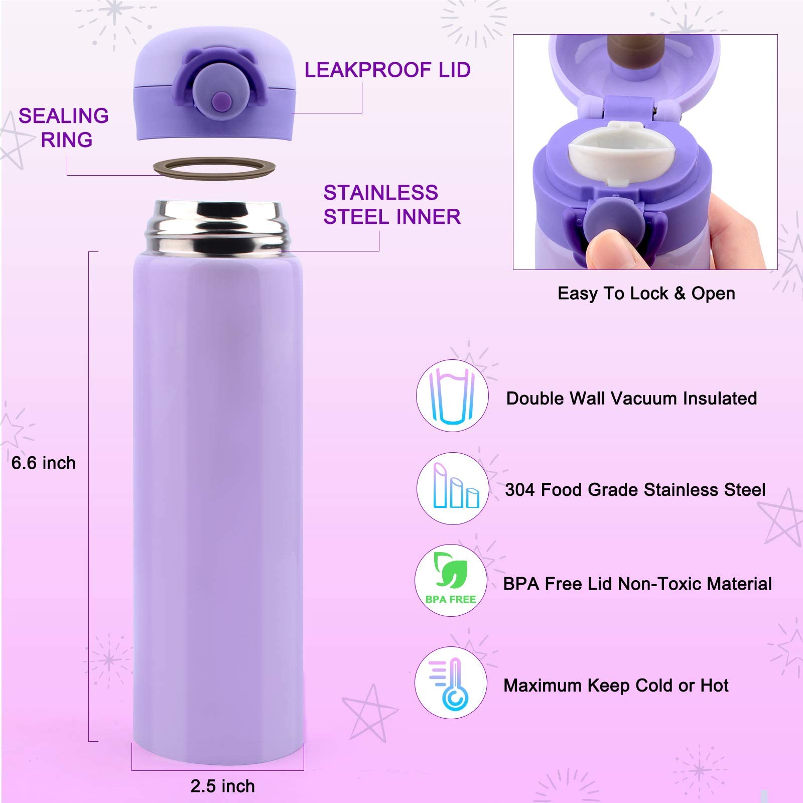 Coosilion Gifts for Kids 4 5 6 7 8 9 10 12 Years Old-Decorate Your Own Water Bottle Baseball Cap with Cute Stickers, Birthday Gifts for Girls, DIY Arts & Crafts, School Supplies for Girls