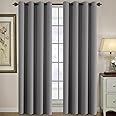 H.VERSAILTEX Thermal Insulated Innovated High Density Microfiber Home Fashion Grommet Blackout Curtains and Tie Backs