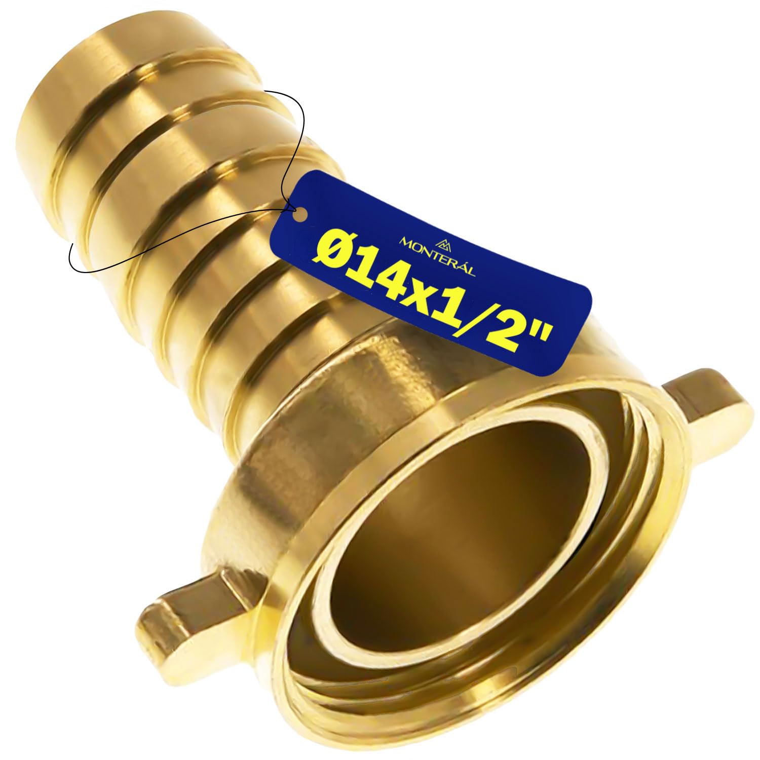 Brass Spigot for Hose Connection with Diameter Ø 14 mm and Female Thread 1/2” - Made in Spain - Warranty 10 Years – MONTERAL