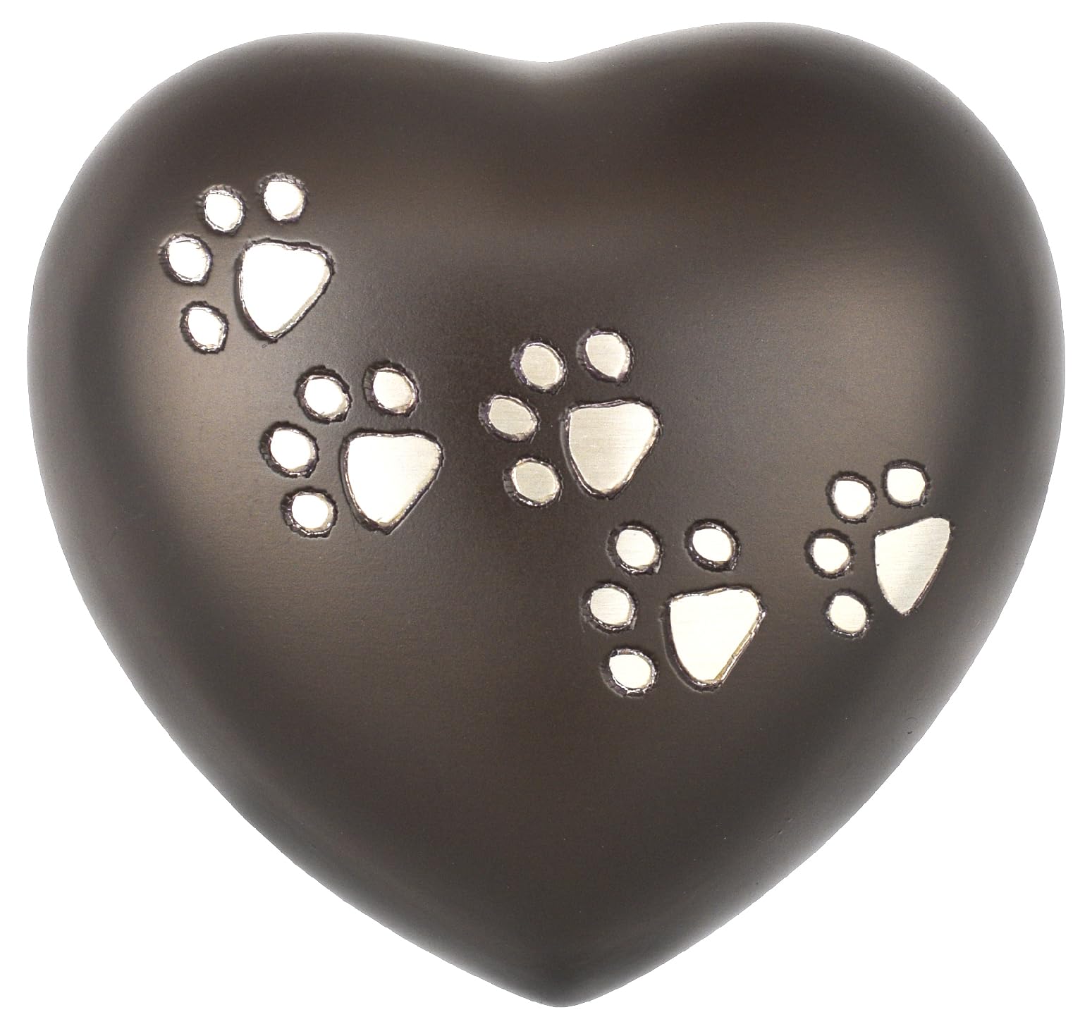 Royal Rapture Urn for ashes Paw Heart Funeral Cremation Memorial Keepsake Pet Dog Cat |Without Stand (Chocolate 5") RHP03-04