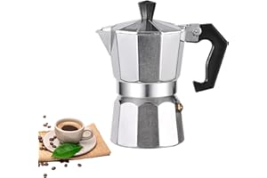 QRZLP Moka Pot, Premium Stovetop Espresso Maker Aluminium Coffee Percolator for Gas or Electric Ceramic Stovetop Italian Moka Express Coffee Maker for Home & Camping. (9 Cup-450ml)