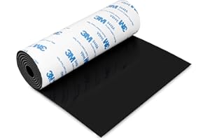 VOCOMO Silicone Furniture Pads, 5" x 40" Non Slip Furniture Pads Anti Skid Pads Non Slip Self Adhesive Cuttable Silicone Tape Strip Roll for Protecting Hardwood Floors Chair Wall Protector - Black