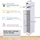 Qimu White Floor Cabinet Waterproof Free-Standing Bathroom Storage 1 Door view 2