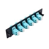 Cable Matters 12-Fiber OM3/OM4 LC Patch Panel, 6X LC UPC Duplex Adapters | Multimode, LGX Compatible, 12-Fiber Panel, LC UPC Duplex