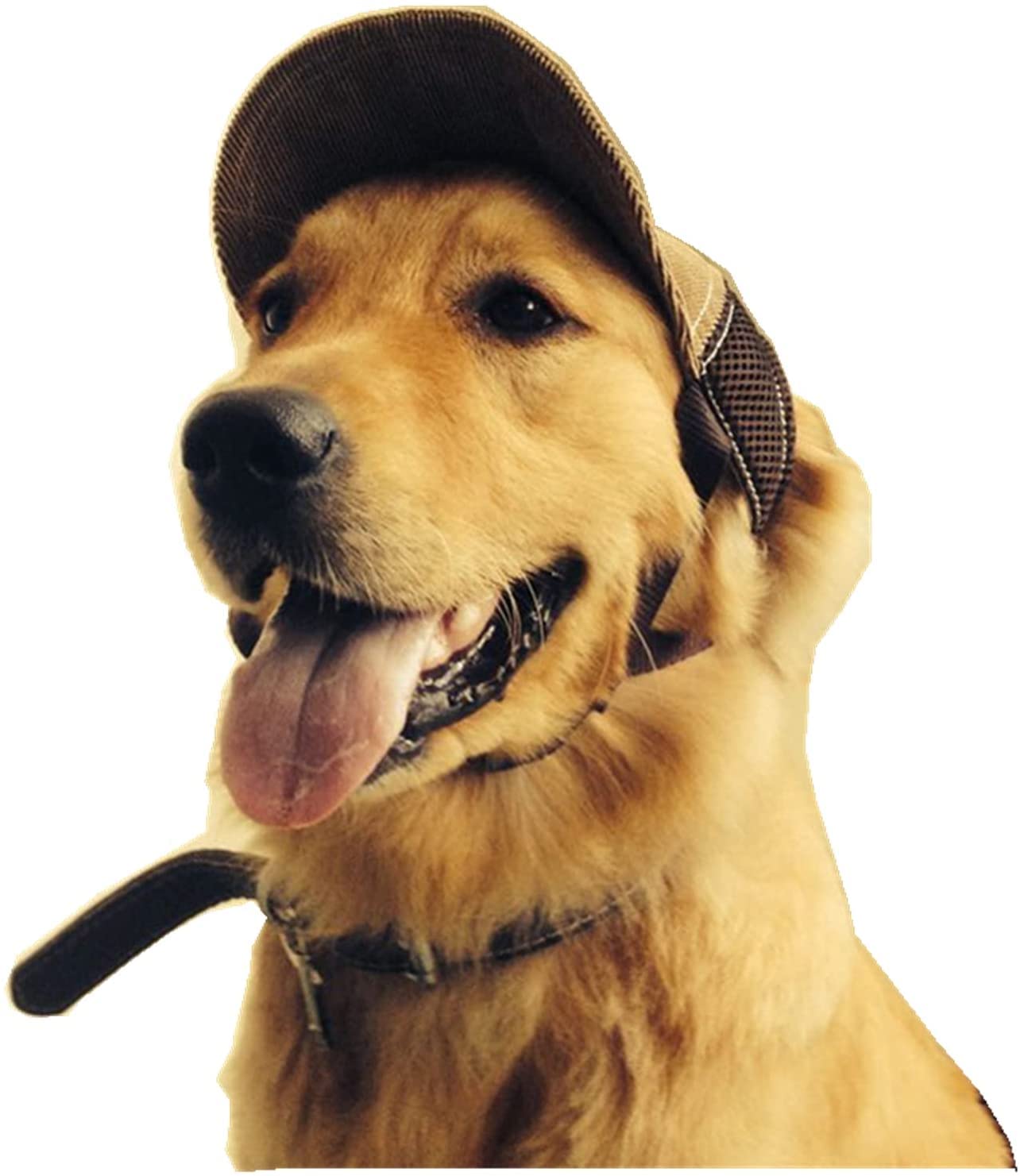 Baseball Cap Summer Adjustable Outdoor Sun Protection Hat Peaked Cap with Ear Holes Mesh Visor Hat for Walking Travelling Hiking for Small Medium Large Dogs